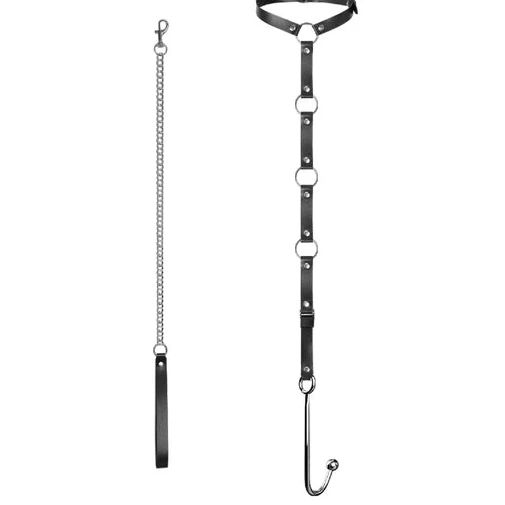 EverydayUse Kinky Anal Collar Leash 5853 with Hook and 0629